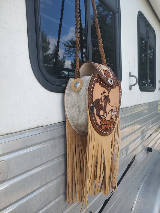 Rope em' Cowgirl Round Cross Body Bag